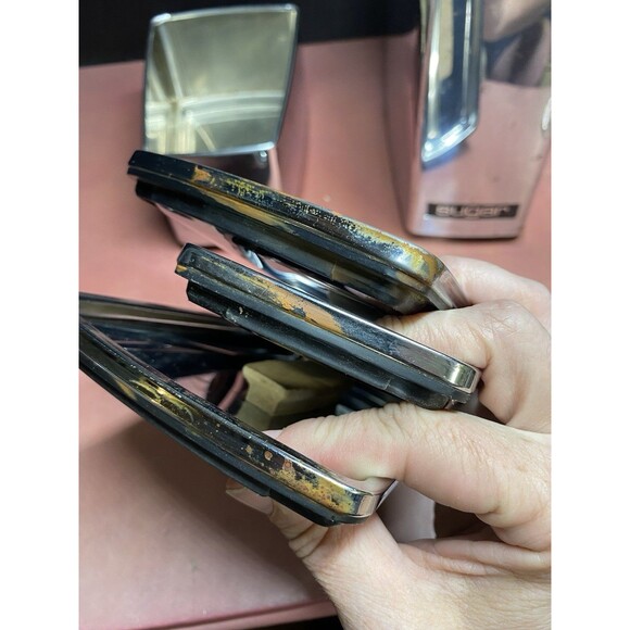 Lincoln BeautyWare MCM Retro 3 Canister Set with 3 Lids Vintage Stainless Steel - Picture 9 of 16